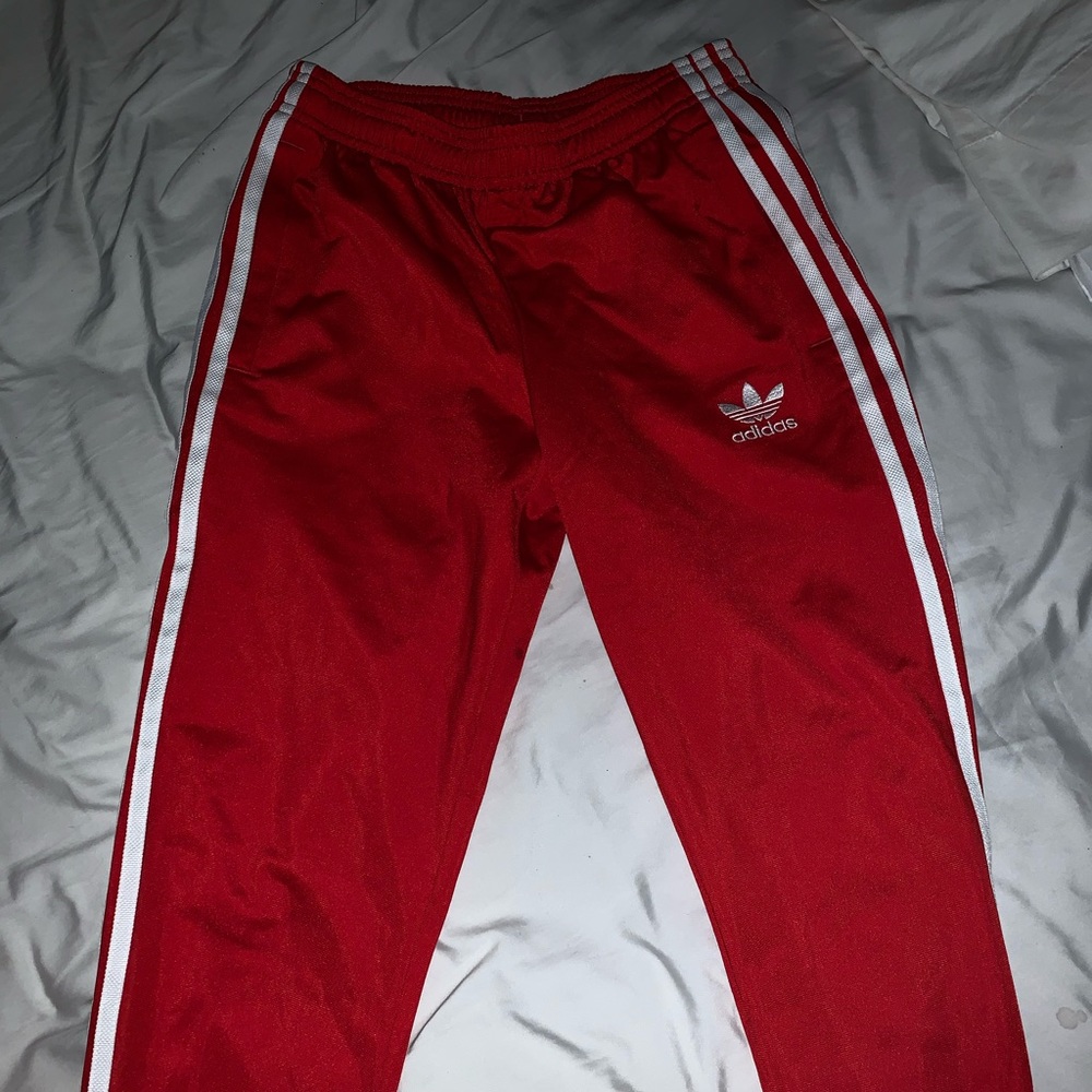 Red Adidas Track pants